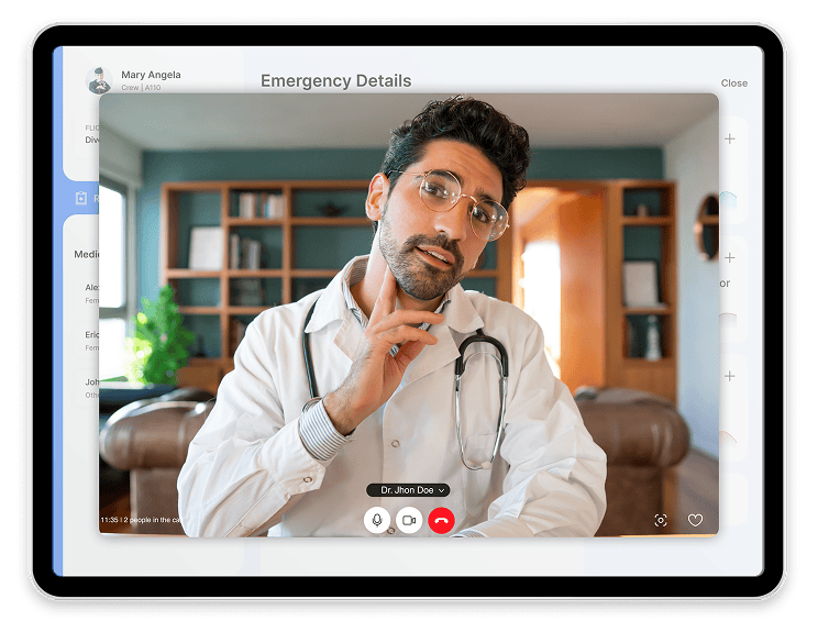 Skali emergency physician video call